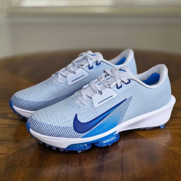 Nike Air Zoom Infinity Tour 2 Golf Shoes Men's 10.5 Grey Royal Blue FD0217-001 - Picture 2 of 16